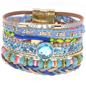 Wellmore boho-style stack bracelet